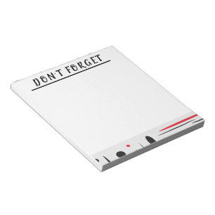 Bloc De Notas Black and Red DON"T OLGET Notepad