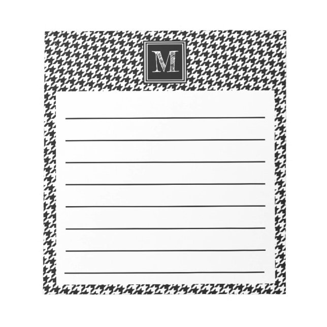 Bloc De Notas Black Houndstown | Monograma moderno (Frente)