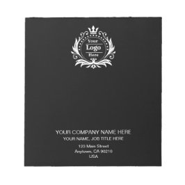 Bloc De Notas Black Modern Business Professional Custom Notes