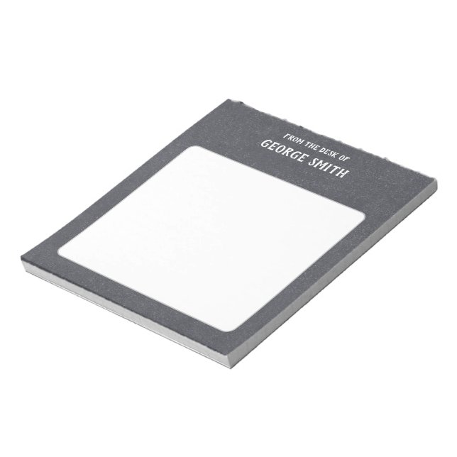 Bloc De Notas Blackboard Style From the Desk of Customizable (Lado Izquierdo)