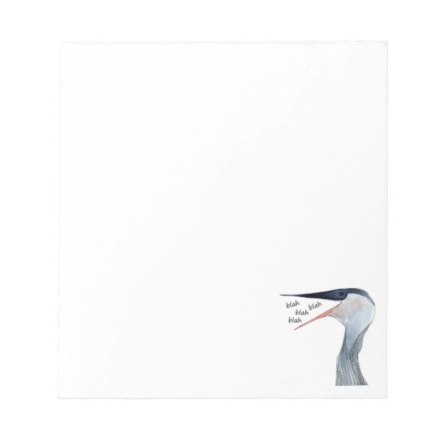 Bloc De Notas Blah Blah Heron notepad (Frente)