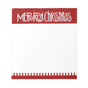 Bloc de notas blanco de navidad
