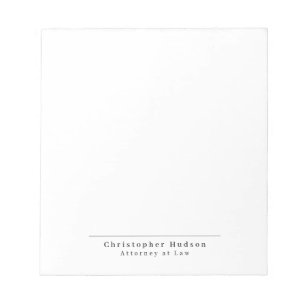 Bloc De Notas Blanco Negro Simple Plano Minimalista