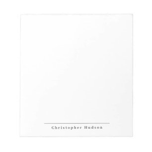 Bloc De Notas Blanco Negro Simple Plano Minimalista