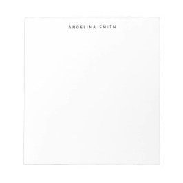 Bloc De Notas Blanco negro simple y Minimalista moderno