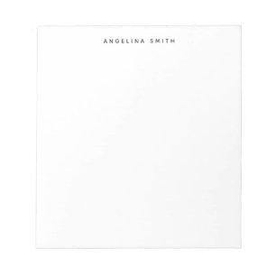 Bloc De Notas Blanco negro simple y Minimalista moderno