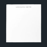 Bloc De Notas Blanco negro simple y Minimalista moderno<br><div class="desc">Elegante y moderno diseño Minimalista</div>