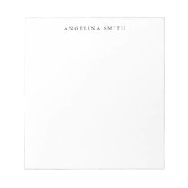 Bloc De Notas Blanco negro simple y Minimalista moderno