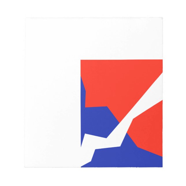 Bloc De Notas Blanco Rojo Azul (Frente)
