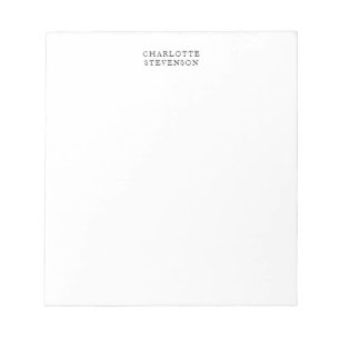 Bloc De Notas Blanco Simple Minimalista Profesional de Moda