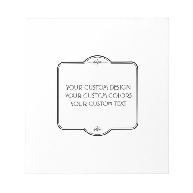 Bloc De Notas BLANCO Su Diseño Aquí - (Frente)