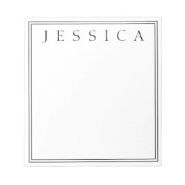 Bloc De Notas Blanco y negro | Su nombre