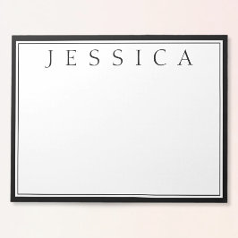 Bloc De Notas Blanco y negro | Su nombre