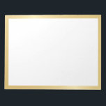 Bloc De Notas Blank Elegant Gold<br><div class="desc">El Bloc de notas en blanco tiene espacio en blanco con borde dorado.</div>