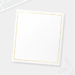 Bloc De Notas Blank Elegant Gold<br><div class="desc">El Bloc de notas en blanco tiene espacio en blanco con borde dorado. Atención: Los detalles del Relieve metalizado se simularon en las obras de arte. Este producto no contará con ningún relieve ni capa que creen un efecto metalizado.</div>