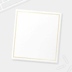 Bloc De Notas Blank Elegant Gold