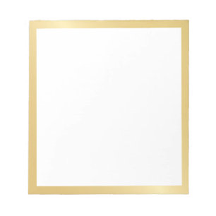 Bloc De Notas Blank Elegant Gold