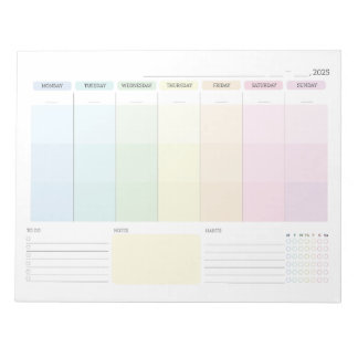 Bloc De Notas Blank Weekly Planner