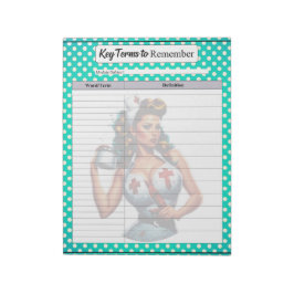 Bloc De Notas Blessed Nurse Pinup _ Términos clave para recordar