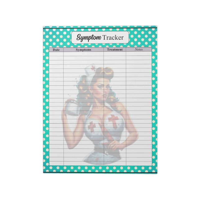 Bloc De Notas Blessse Pinup_ Symptom Tracker (Lado Izquierdo)