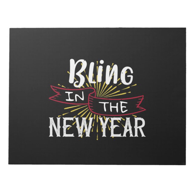 Bloc De Notas Bling En Año Nuevo (Frente)