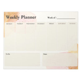 Bloc De Notas Bloc-Note Aquarelle Paillette Weekly Planner