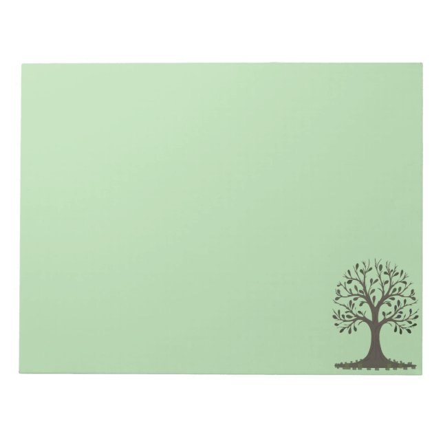 Bloc De Notas 🌳 Bloc-Notes Arbre de Vie Vert Pâle et Papeterie  (Frente)