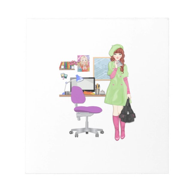 Bloc De Notas Blogger de moda Chica de influencias de moda (Frente)