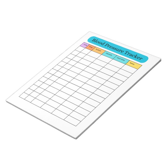 Bloc De Notas Blood Pressure Tracker Minimal Notepad (Lado Derecho)