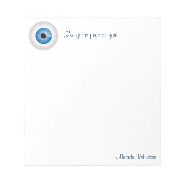 Bloc De Notas Bloodshot Blue Eyeball Notepad (Frente)