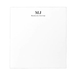 Bloc De Notas Bloque de notas de iniciales clásicas con monogram