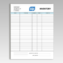 Bloc De Notas Bloque de notas de inventario empresarial con logo