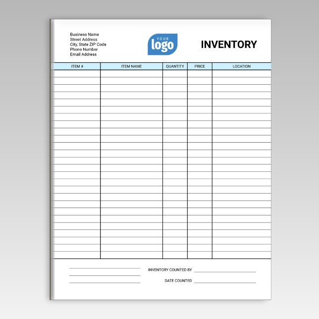 Bloc De Notas Bloque de notas de inventario empresarial con logo (Subido por el creador)