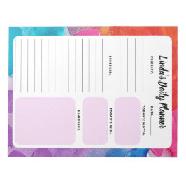 Bloc De Notas Bloque de notas de lista de tareas diarias de acua