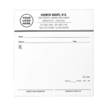 Bloque de notas de prescripción editable