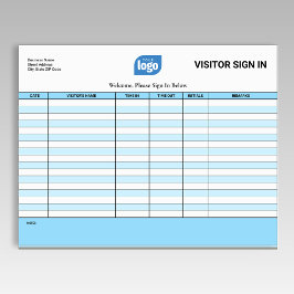 Bloc De Notas Bloque de notas de registro de visitantes invitado