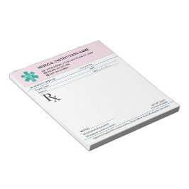 Bloc De Notas Bloque de prescripción médica RX – Rosa de segurid