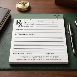 Bloc De Notas Bloque de prescripción veterinaria personalizado D