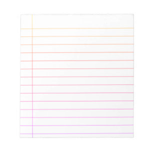 BLOC DE NOTAS BLOQUEO DE PAPEL DE PERSONALIZADO DIY, LÍNEAS DEL