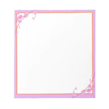 Bloques de notas florales púrpura simples
