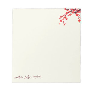 Bloc De Notas Blossom de cerezo Notepad - Sakura, Wabi sabi Note