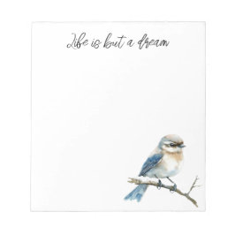 Bloc De Notas Blue Bird on a Tree Branch