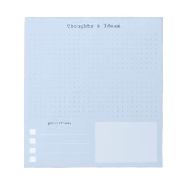 Bloc de notas Blue Brain Dump, estética de escrito