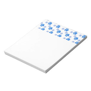 Bloc De Notas Blue Dog Paw Print Simple Animal Lover Puppies