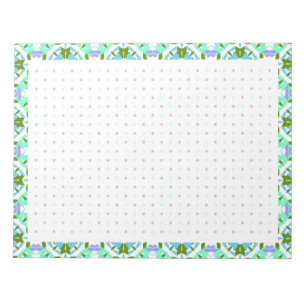 Bloc De Notas Blue Green Back to School Dot Grid BuJo Planner