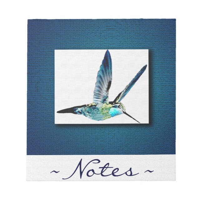 Bloc De Notas Blue Hummingbird Elegant (Frente)