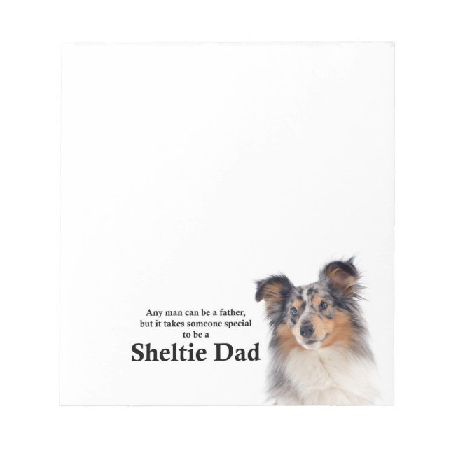 Bloc De Notas Blue Merle Sheltie Dad Notepad (Frente)