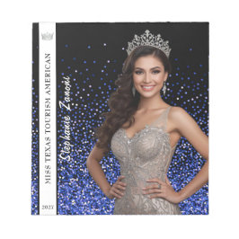 Bloc De Notas Blue Royale Pageant Photo Autograph Pad