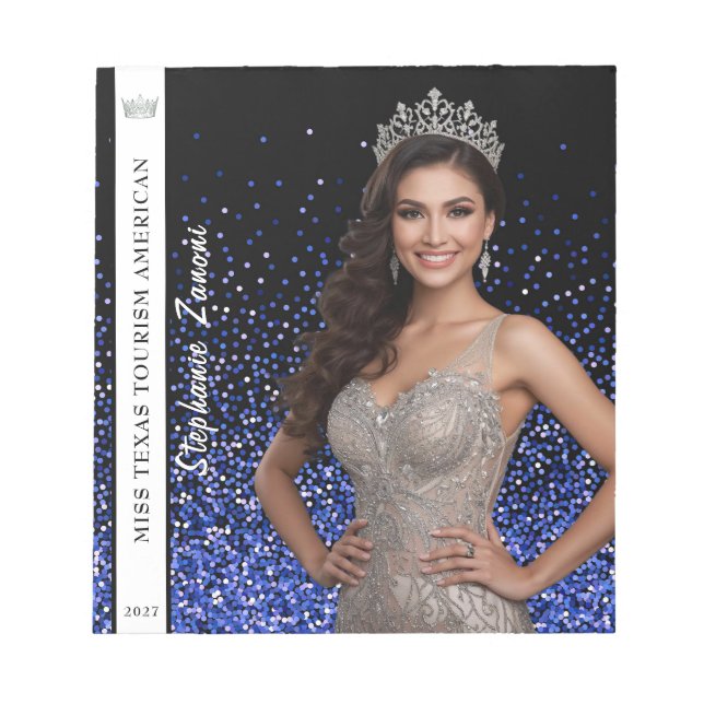 Bloc De Notas Blue Royale Pageant Photo Autograph Pad (Frente)