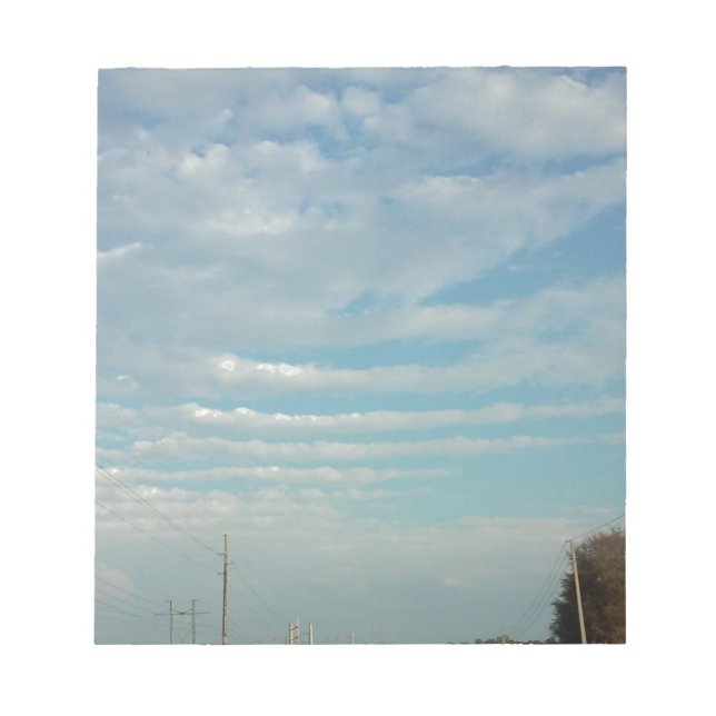 Bloc De Notas blue sky ripple clouds (Frente)